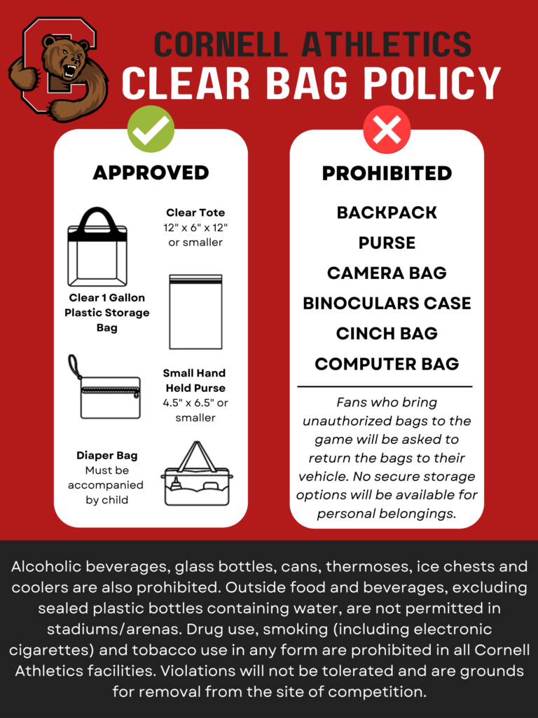 clear bag policy sign